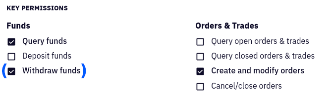 Kraken API Key Permissions